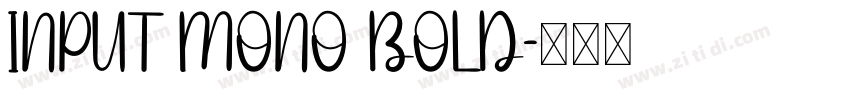 INPUT MONO BOLD字体转换